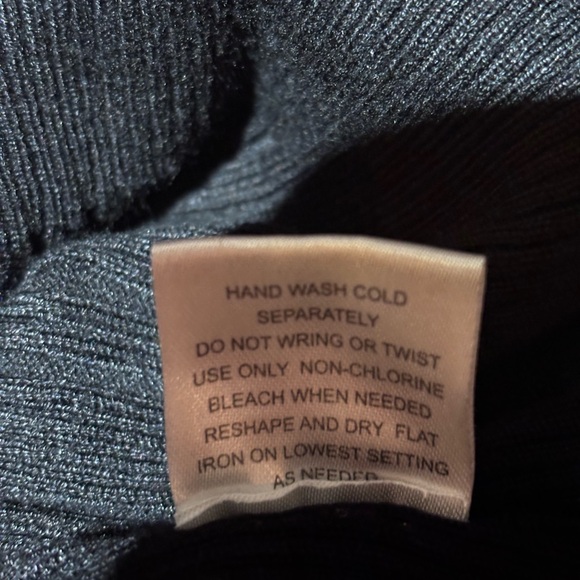 Black size M longline sweater. Button accents on sleeves. - Picture 10 of 10